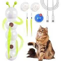 Amazon.co.jp: 猫じゃらし 電動 一人遊び 猫 おもちゃ 自動 虫